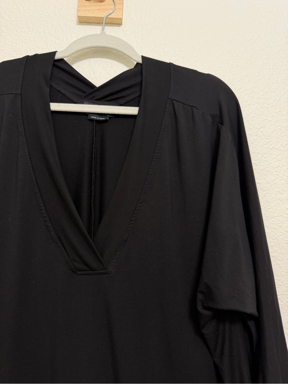 Hatch The Visitor Top Tencel Stretchy Long Sleeve Black Large - Picture 3 of 9
